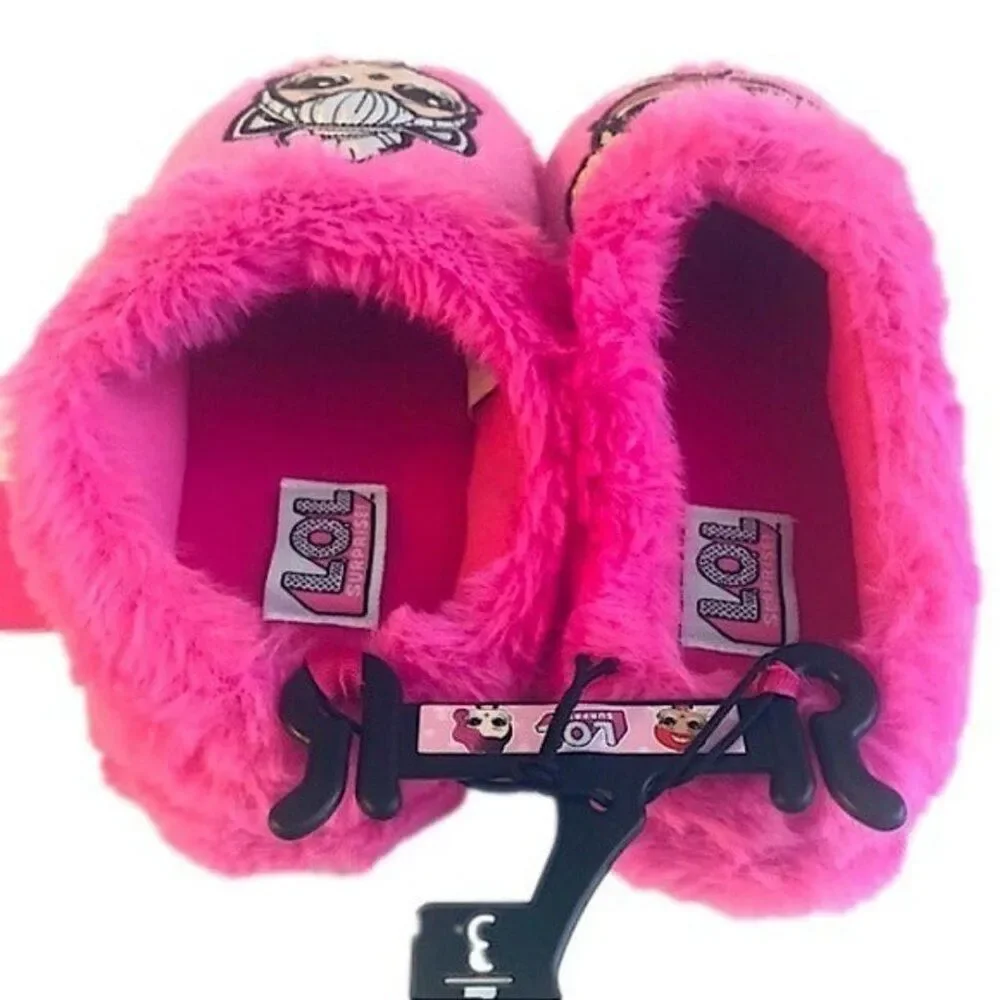 L.O.L. Surprise Slippers Girls 2-3 New Slip-on Plush